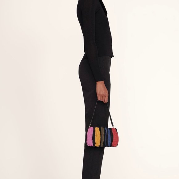 STAUD Beaded Bean Mosaic Stripe Shoulder Bag - Picture 7 of 12